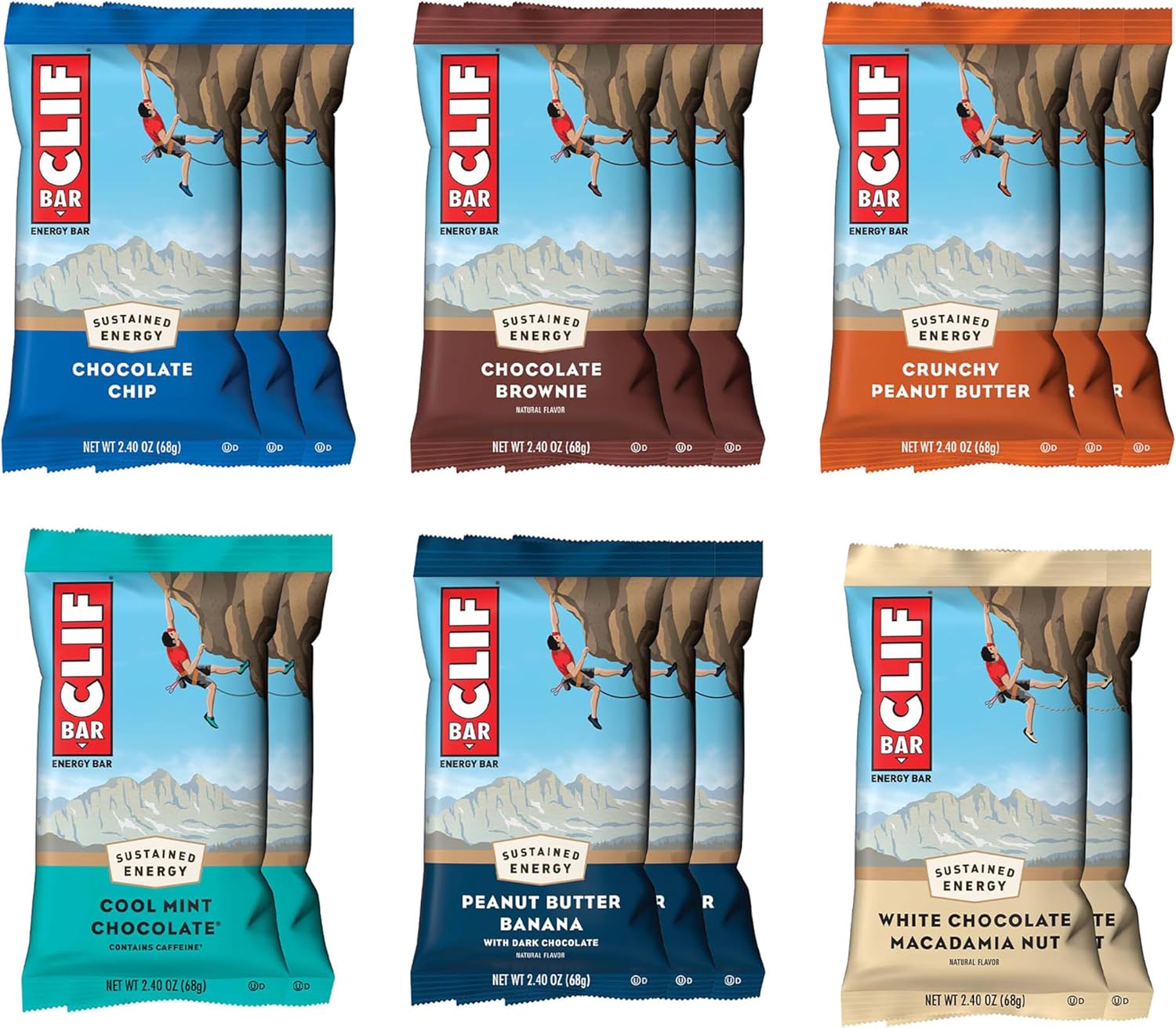 CLIF BAR(クリフバー）- Energy Bar - Variety Pack バラエティーパック 16本（8種類×各2本）