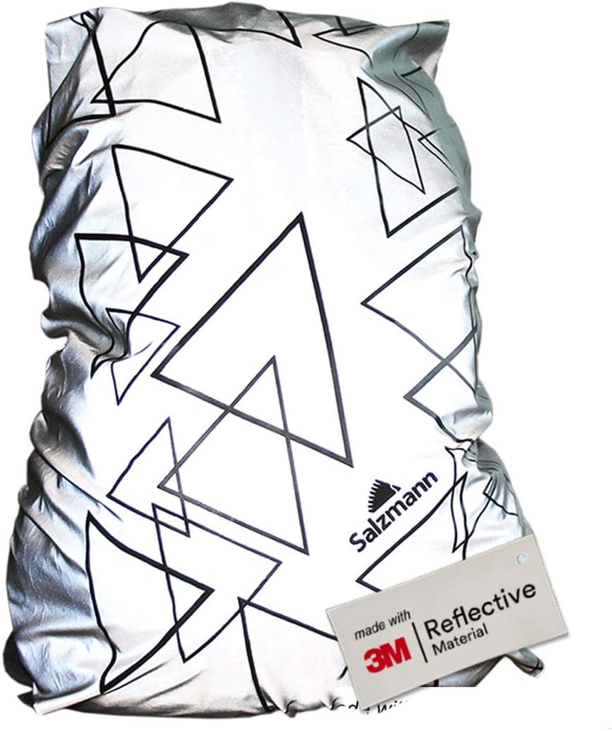 Salzmann 3M レインカバー (ザックカバー/リュックカバー) 3Mスコッチライト反射素材使用。防水、防雨