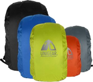 [Unigear] リュックカバー レインカバー 雨よけ ザックカバー 防水カバー ２倍以上の防水 耐水压5000mm 夜間反射 アウトドア 通勤 通学 梅雨対策 収納袋一体化 超軽量 5カラー 5サイズ 15L-80L