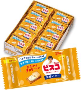 ビスコ ミニパック 発酵バター bisco glico 乳酸菌クリームサンド ビスケット 5枚×20個 江崎グリコ