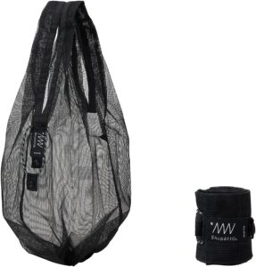 [マーナ] Shupatto メッシュバッグ (9L/25L サウナやジムにも) シュパット エコバッグ 折り畳み 大容量 (一気にたためる) ブラック