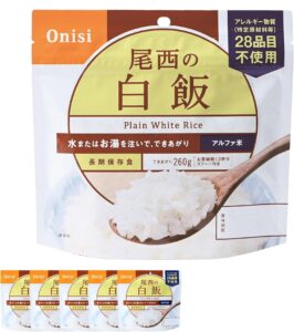 尾西食品 アルファ米 白飯 100g×5袋 (非常食・保存食)