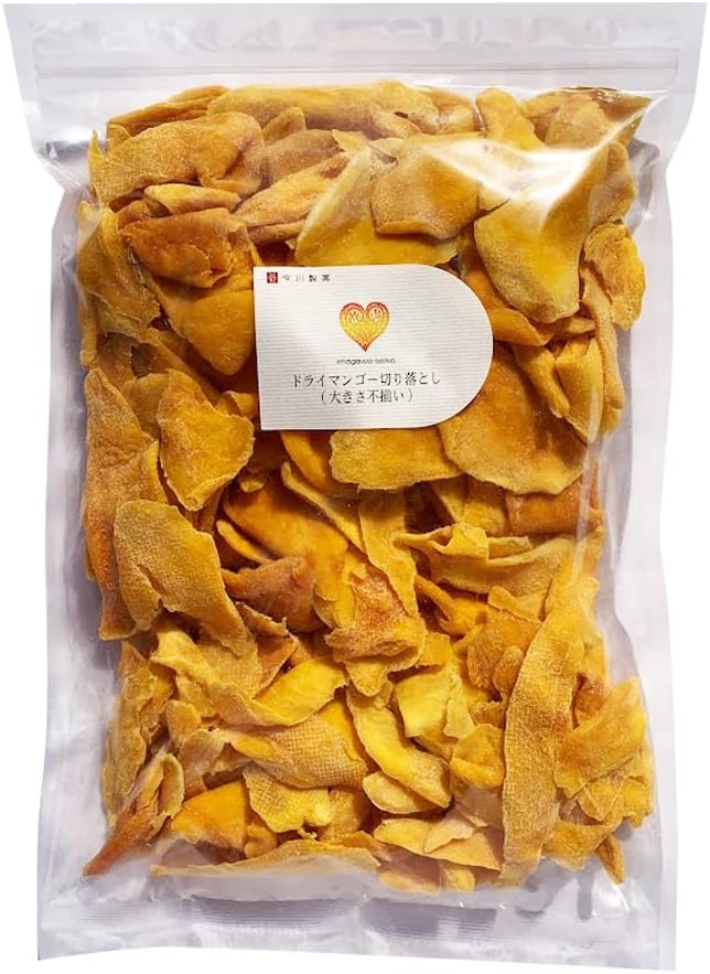 今川製菓 ドライマンゴー 切り落とし 1kg ドライフルーツ マンゴー 業務用 チャック袋 入り (大きさ不揃い)