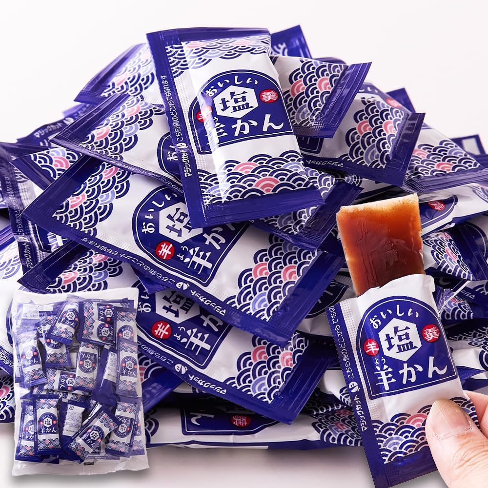 天然生活 塩ようかん (800g) たっぷり スティックようかん 塩羊羹 塩分補給 和菓子 非常食 携帯おやつ 小豆 手軽 国内老舗メーカー