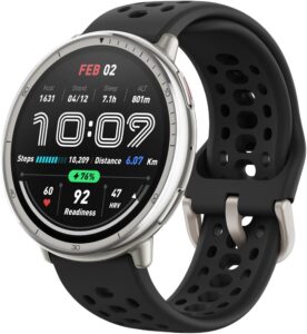 Amazfit Active 2 44mm スマートウォッチ 2000nit高輝度 GPS内蔵 オフラインマップ AIによる音声操作と睡眠/運動管理 心拍 睡眠 健康管理 160+スポーツモード ナビゲーション ルートインポート 10日間バッテリー持続 丸型(ブラックシリコン)