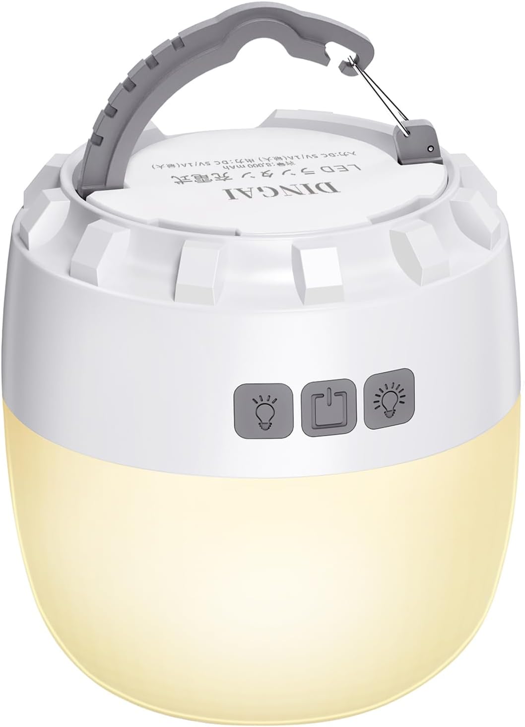 DINGAI LED ランタン キャンプランタン 【8000mAh 大容量】 光色/輝度記憶 実用点灯16-200時間 昼光色 電球色 昼白色 4色切替 無段階調光 IPX5防水 マグネット内蔵 小型 USB-C充電式 ソロキャンプ キャンプ アウトドア 登山 夜釣り 防災 停電 緊急 非常用