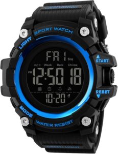 SKMEI スマートファッション アウトドア スポーツ 時計 50M防水 ファッション男性 メンズウォッチ メンズ ウォッチ 腕時計 デジタル カジュアル 時計1384 (ブラック＊ブルース)
