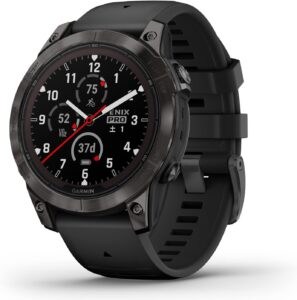 ガーミン(GARMIN) fenix 7/7X Pro Sapphire Dual Power Ti Carbon Gray/Blackフラッグシップモデルソーラー充電可能マルチスポーツGPSウォッチ