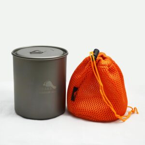 チタンポット 750ml（蓋付き、ハンドルなし）POT-750-NH