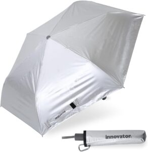 小川(Ogawa) 【2025】 折りたたみ傘 メンズ 日傘 晴雨兼用 遮熱 遮光 UVカット 99%以上 ワンタッチ自動開閉 途中で飛び出さない 安全装置付き 55cm innovator はっ水 シルバー 18761