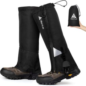 HIKENTURE ゲイター 【防水防風･冬山向け】ロング 登山 高耐久性 レッグカバー 軽量 登山スパッツ トレッキング アウトドア バイク 男女兼用 収納袋付き 泥除け 砂よけ 雨雪悪天候対策