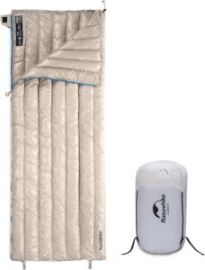 Naturehike 寝袋 ダウン 封筒型 シュラフ 超軽量 快適温度11℃/6℃ 保温 650FP コンパクト 連結可能 アウトドア キャンプ 登山 車中泊 防災用 避難用 春用 秋用 冬用 収納袋付き