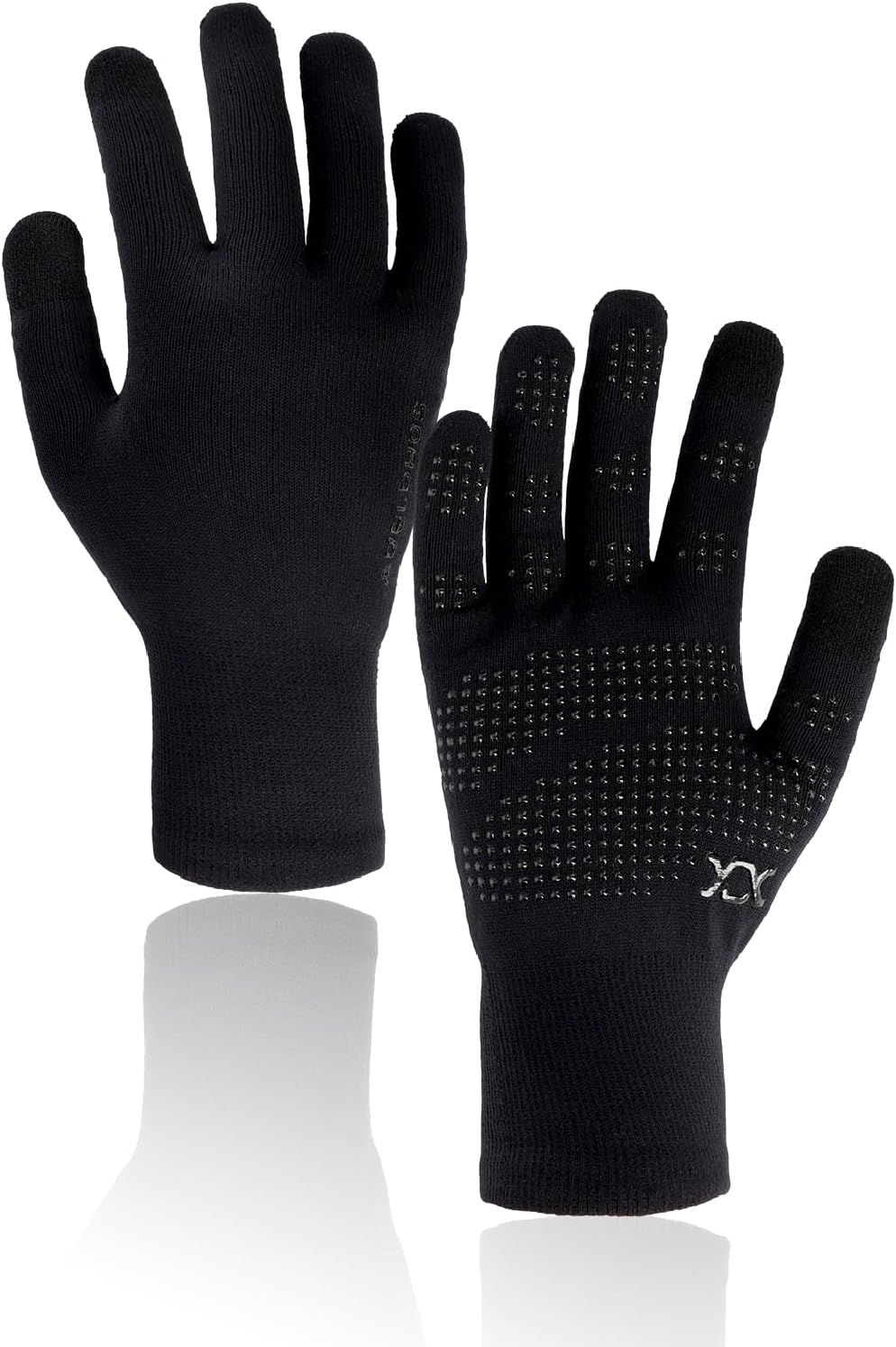 [adelphos] 完全防水 スマホ対応 手袋 ニットグローブ メンズ レディース キッズ 裏起毛 Hydro Knit Gloves HYDRO1