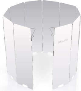 YAMALABO ウィンドスクリーン 風防 防風 キャンプ 風除け かぜよけ アウトドア 防風板 軽量 収納袋 付き 風除板