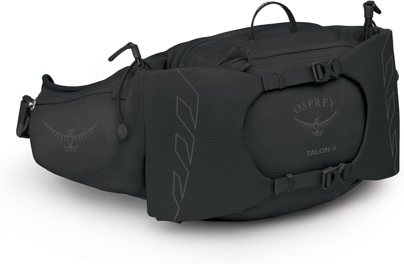 Osprey Talon 6L メンズ ランバー ハイキング ウエストパック, ブラック/コールグレー。, One Size, 6リットル。