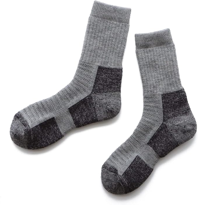 [ナイガイ] メリノウール 登山 ソックス MOUNTAINEERING SOCKS 山登り トレッキング ロングトレイル スキー スノーボード クルー丈 毛混 抗菌防臭 パイル編み メンズ＆レディース ソックス 靴下