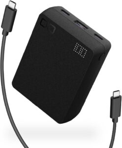 CIO SMARTCOBY TRIO 35W SS モバイルバッテリー 半固体 USB-C×2 USB-A×1 大容量20000mAh (ブラック) | MacBook対応, WindowsノートPC対応, iPhone対応, 機内持ち込み, パススルー充電対応