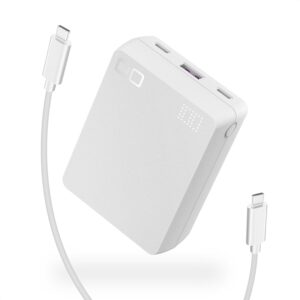 CIO SMARTCOBY TRIO 35W モバイルバッテリー PD USB-C×2 USB-A×1 大容量20000mAh (ホワイト) | MacBook対応, WindowsノートPC対応, iPhone対応, パススルー充電対応, 3ポート同時給電